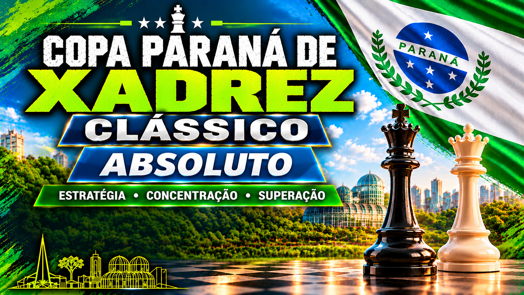 Banner do torneio COPA PARANA DE XADREZ CLASSICO 2026